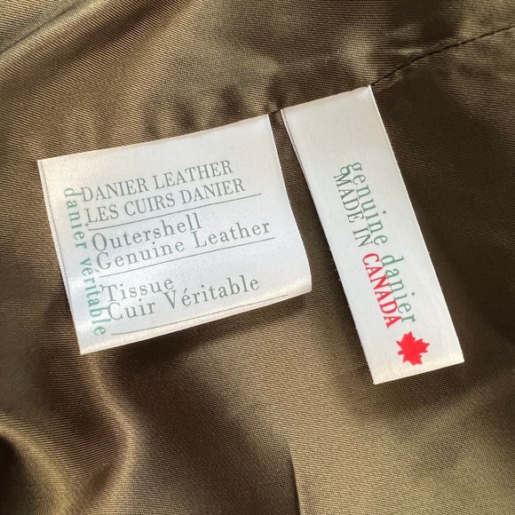 Danier Suede Leather Oversized Shacket Button Up Laser Cut Out Green Jacket Coat - Picture 6 of 9